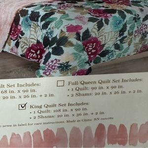Brand new King Quilt and two Matching Shams